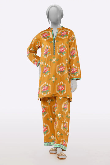 Brown Printed 2PC From Sohaye By Diners