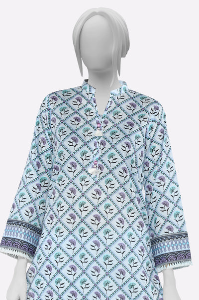 Sky Blue Printed 2PC From Sohaye By Diners