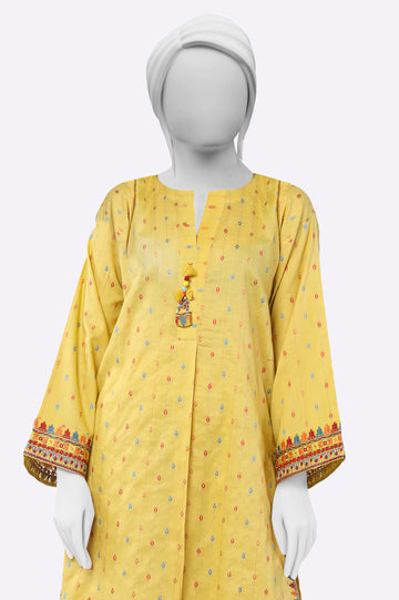 Yellow Embroidered 2PC From Sohaye By Diners