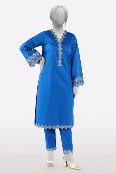 Light Blue Embroidered 2PC From Sohaye By Diners