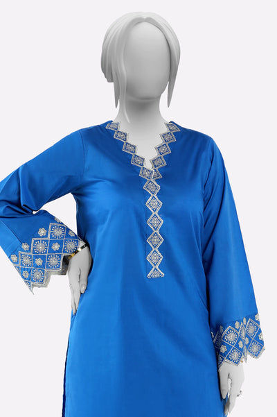 Light Blue Embroidered 2PC From Sohaye By Diners