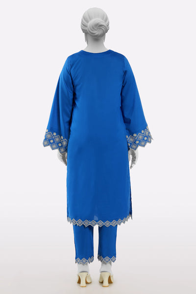 Light Blue Embroidered 2PC From Sohaye By Diners