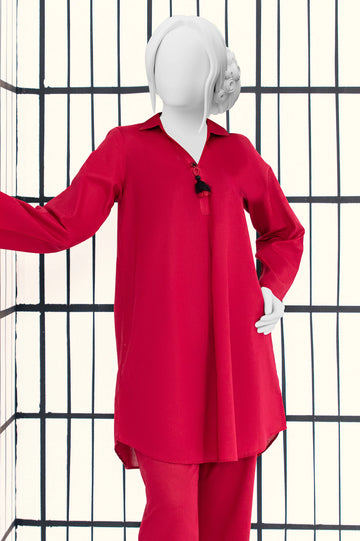 Red Stylised 2PC From Sohaye By Diners