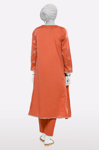 Rust Embroidered 2PC From Sohaye By Diners