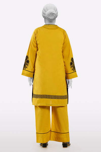 Mustard Embroidered 2PC From Sohaye By Diners
