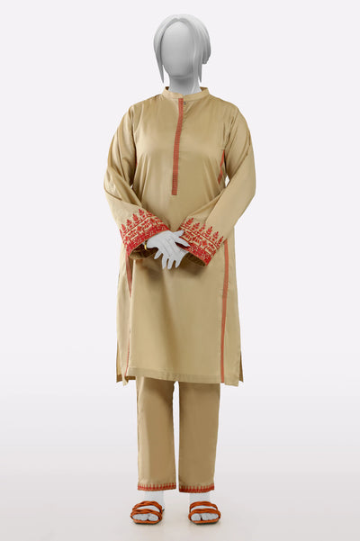 Beige Embroidered 2PC From Sohaye By Diners