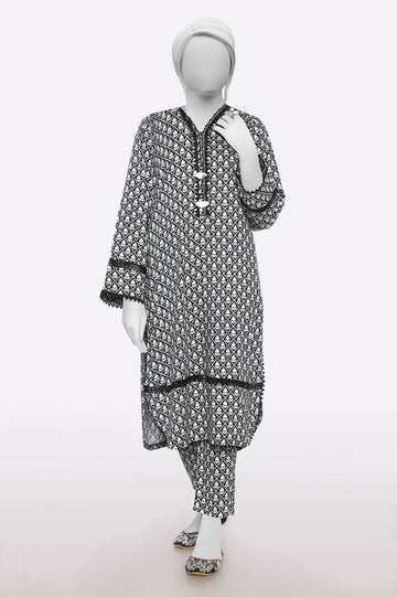 Black Printed 2PC From Sohaye By Diners