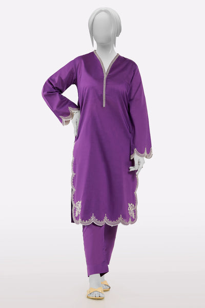 Purple Embroidered 2PC From Sohaye By Diners