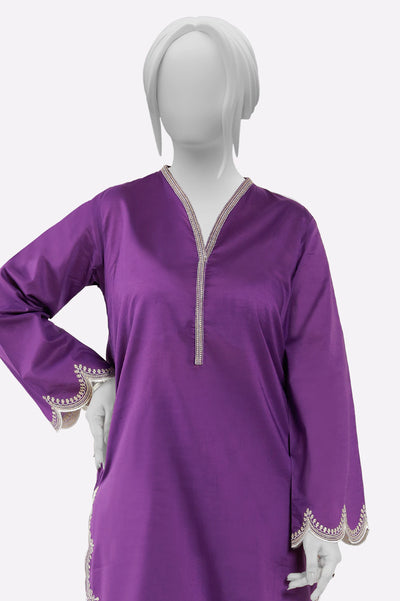 Purple Embroidered 2PC From Sohaye By Diners
