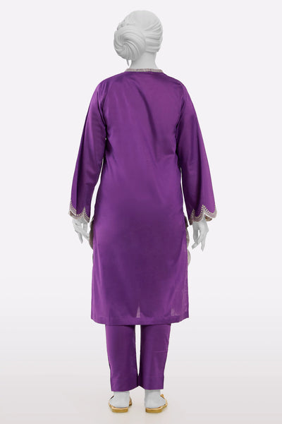 Purple Embroidered 2PC From Sohaye By Diners