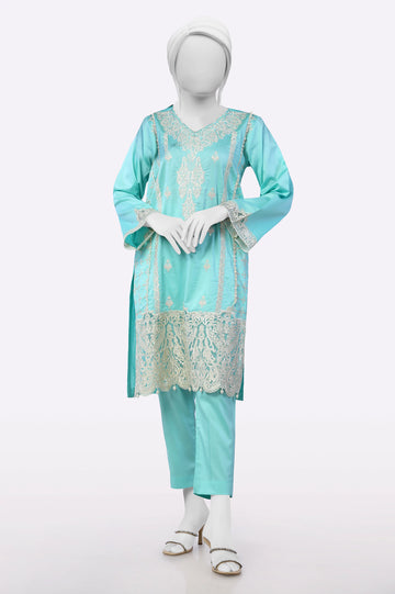 Sea Green Embroidered 2PC From Sohaye By Diners