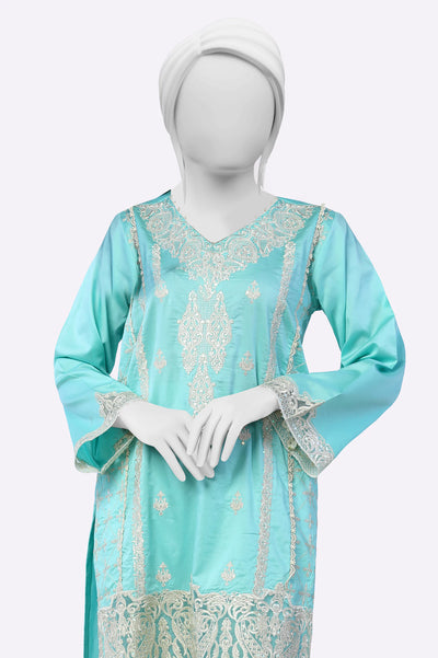 Sea Green Embroidered 2PC From Sohaye By Diners