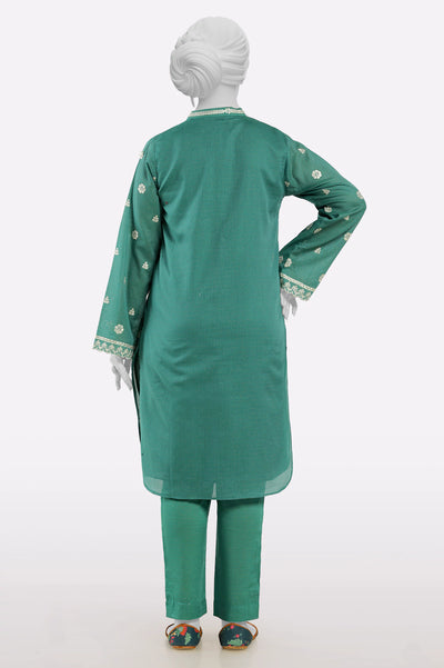 Green Embroidered 2PC From Sohaye By Diners
