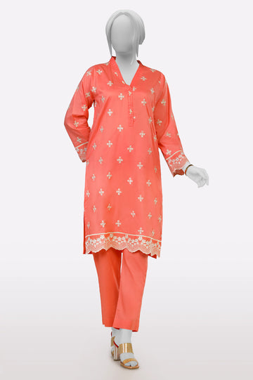 Peach Embroidered 2PC From Sohaye By Diners
