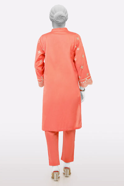 Peach Embroidered 2PC From Sohaye By Diners