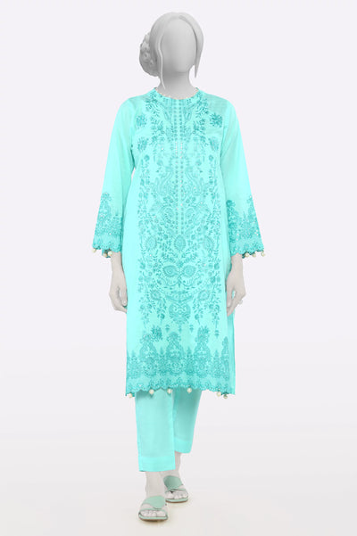 Sea Green Embroidered 2PC From Sohaye By Diners