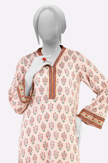 Light Peach Printed 2PC From Sohaye By Diners