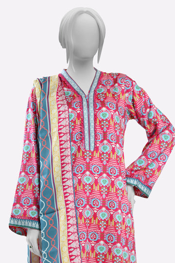 Pink Printed Kurti With Dupatta From Sohaye By Diners