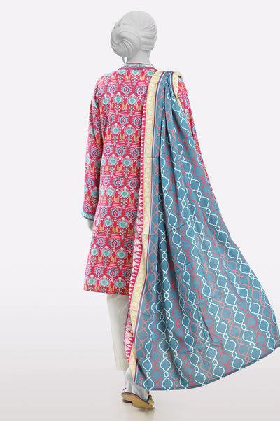 Pink Printed Kurti With Dupatta From Sohaye By Diners