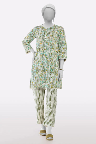 Green Printed 2PC From Sohaye By Diners