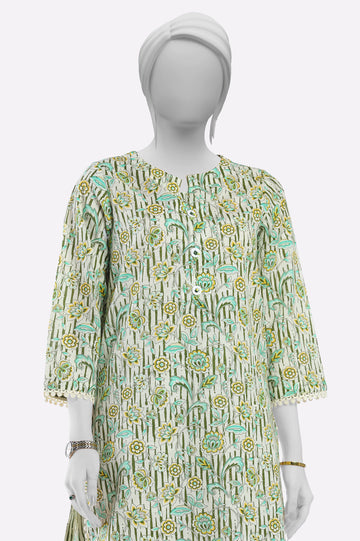 Green Printed 2PC From Sohaye By Diners