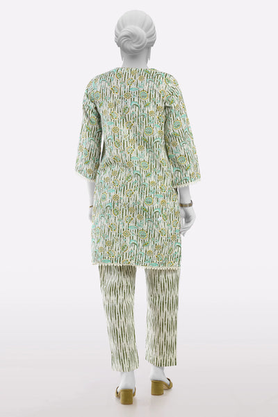 Green Printed 2PC From Sohaye By Diners