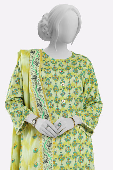 Light Green Printed Kurti With Dupatta From Sohaye By Diners