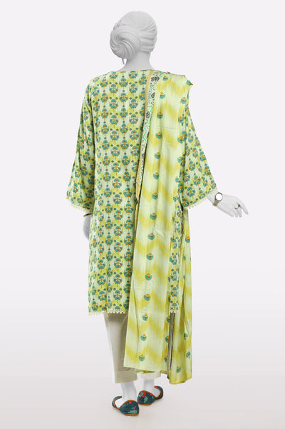 Light Green Printed Kurti With Dupatta From Sohaye By Diners