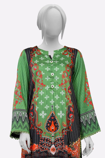 Green Printed 2PC From Sohaye By Diners