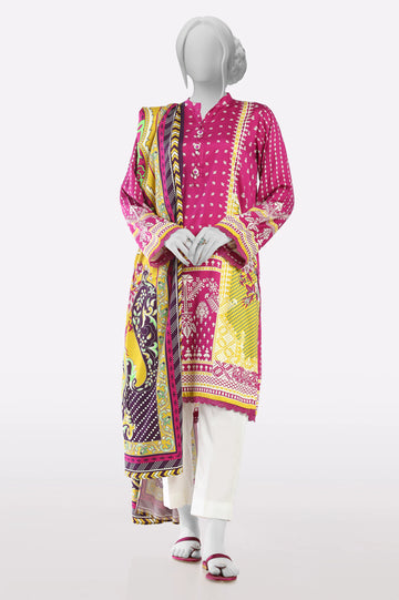 Pink Printed Kurti With Dupatta From Sohaye By Diners