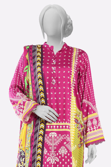Pink Printed Kurti With Dupatta From Sohaye By Diners