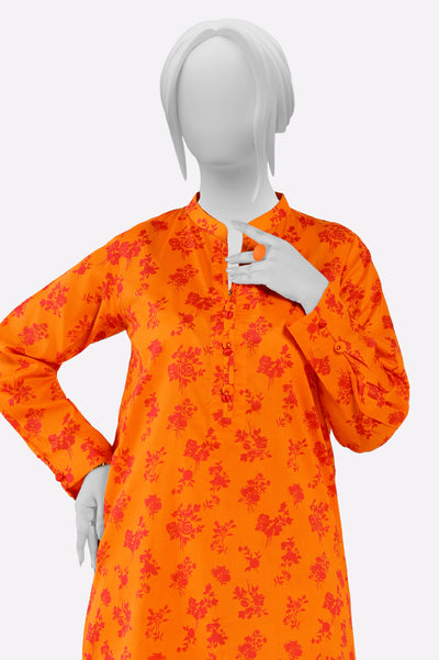 Orange Printed 2PC From Sohaye By Diners