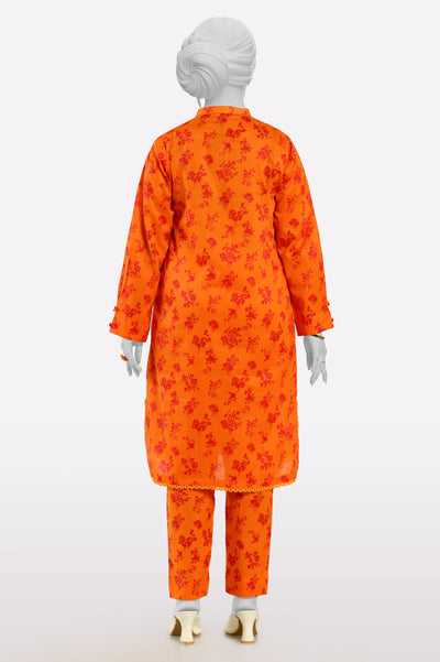Orange Printed 2PC From Sohaye By Diners
