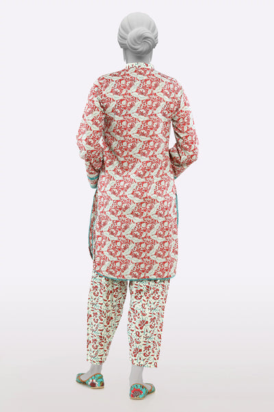 Red Printed 2PC From Sohaye By Diners