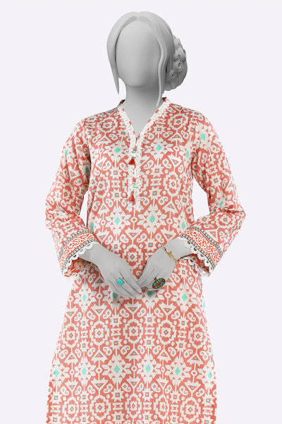 Orange Printed 2PC From Sohaye By Diners