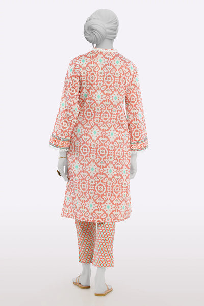 Orange Printed 2PC From Sohaye By Diners