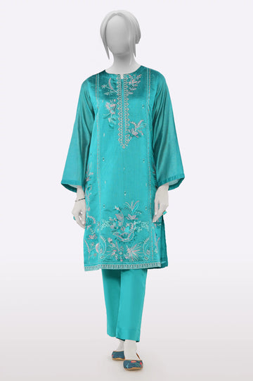 Teal Embroidered 2PC From Sohaye By Diners