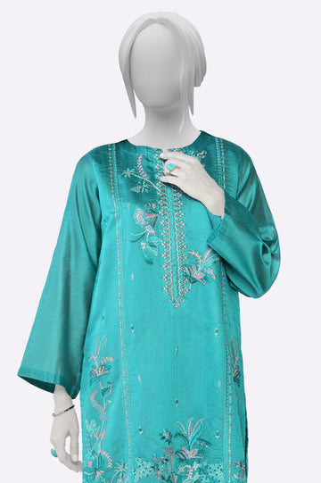 Teal Embroidered 2PC From Sohaye By Diners