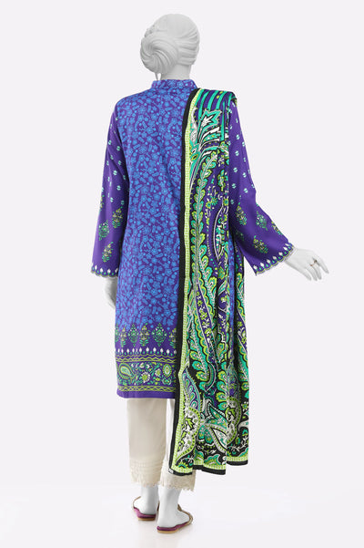 Purple Printed Embroidered Kurti With Dupatta From Sohaye By Diners