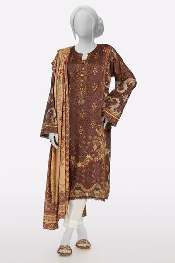 Brown Printed Kurti With Dupatta From Sohaye By Diners