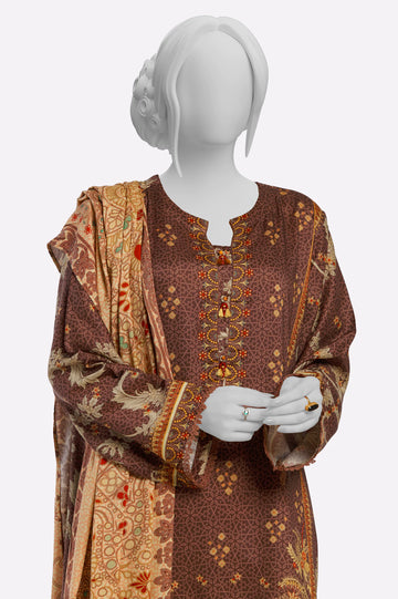 Brown Printed Kurti With Dupatta From Sohaye By Diners