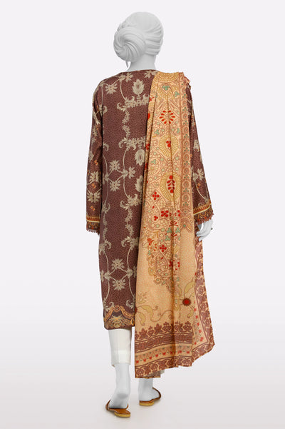 Brown Printed Kurti With Dupatta From Sohaye By Diners