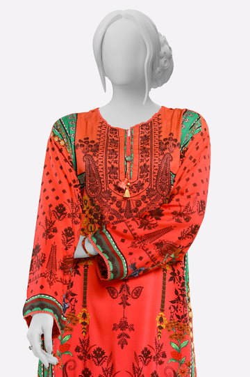 Pink Printed 2PC From Sohaye By Diners