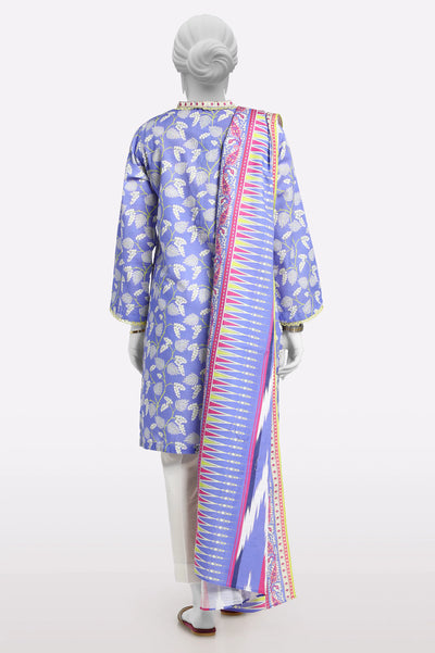 Blue Printed Kurti With Dupatta From Sohaye By Diners
