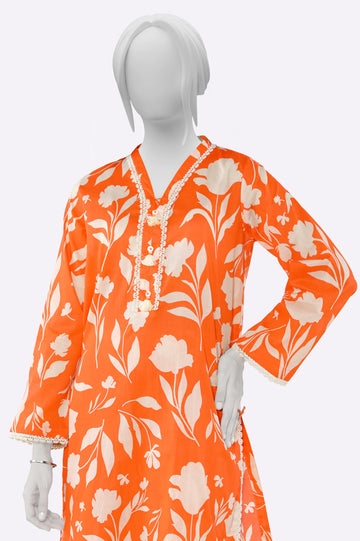 Orange Printed 2PC From Sohaye By Diners