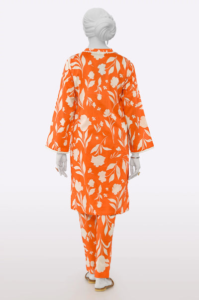 Orange Printed 2PC From Sohaye By Diners