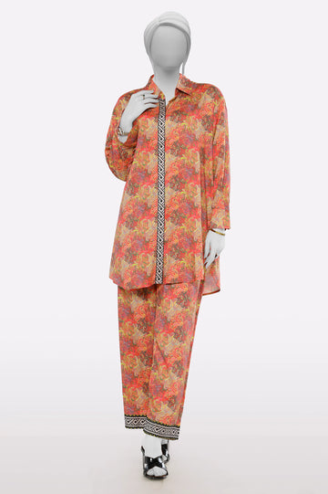 Beige Printed 2PC From Sohaye By Diners