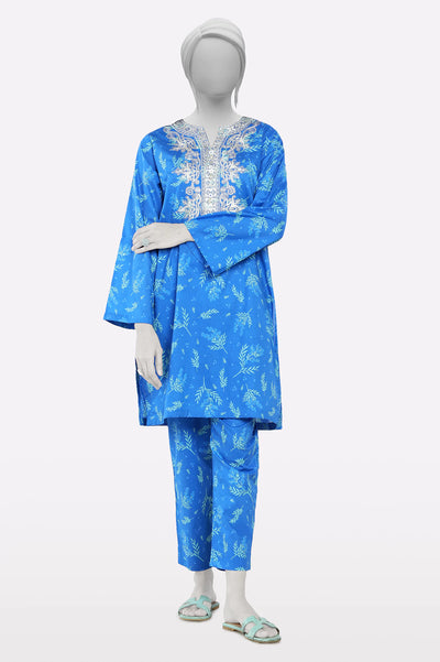 Blue Print Embroidered 2PC From Sohaye By Diners