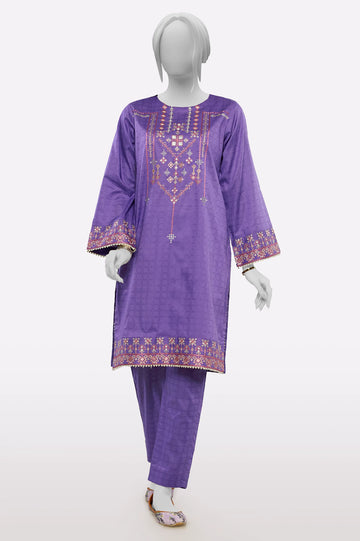 Purple Embroidered 2PC From Sohaye By Diners