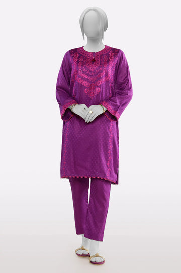 Purple Embroidered 2PC From Sohaye By Diners